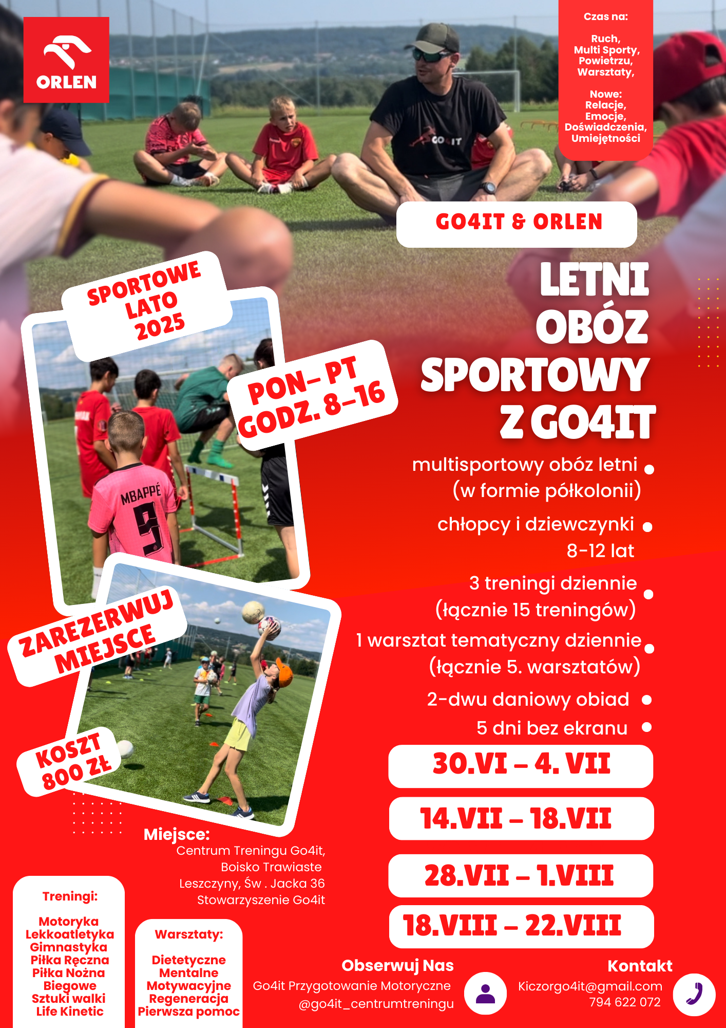 Obóz Sportowy z Go4it & Orlen 2025 rok